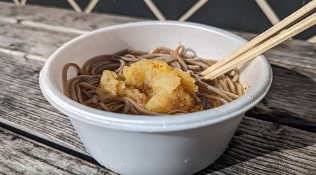 Japanese people eat soba noodles on New Year’s.